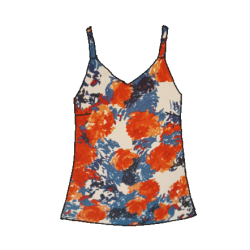 Fleuri rouge et bleu