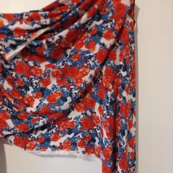 Fleuri rouge et bleu